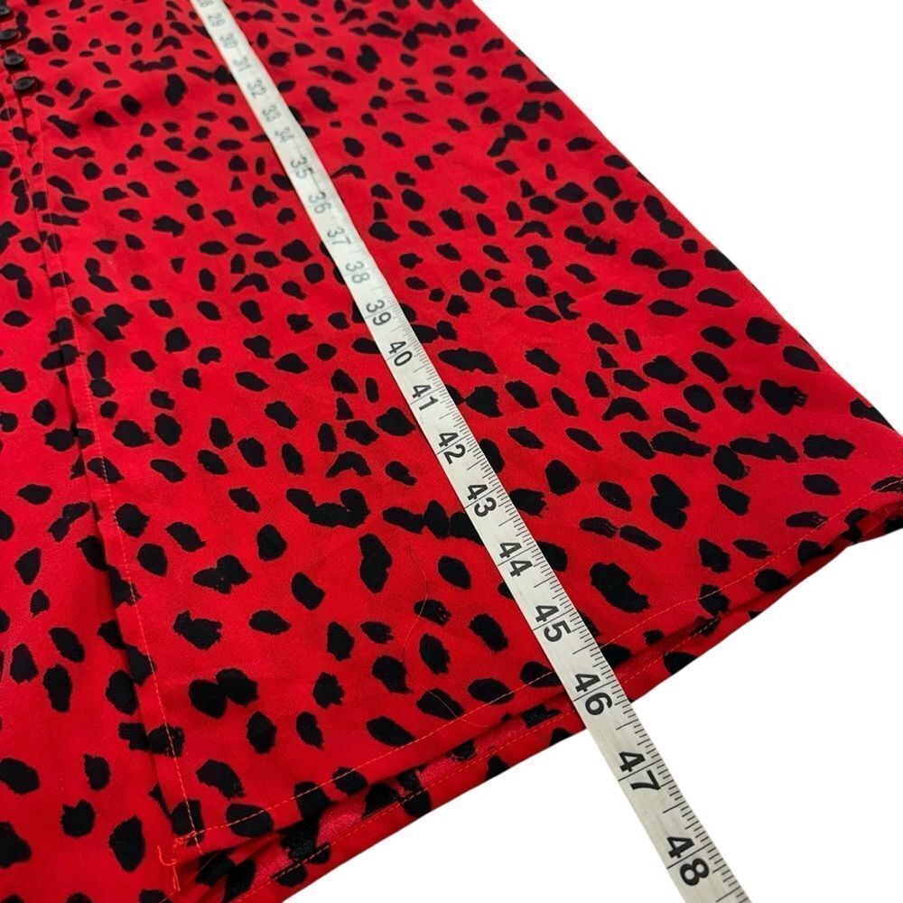 Revolve Rahi Red Leopard Crepe Midi Dress, S - Picture 12 of 12